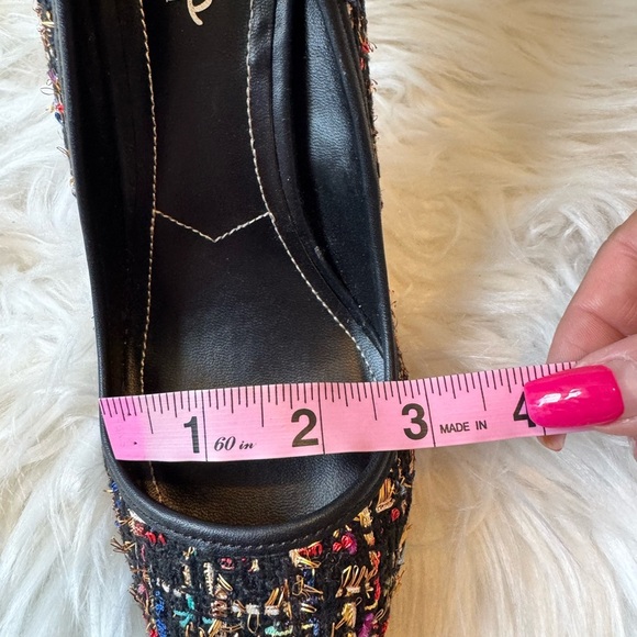 Charlies by Charles David Sweetness Black Multicolor Tweed Stiletto Heels 8.5 - Picture 11 of 13